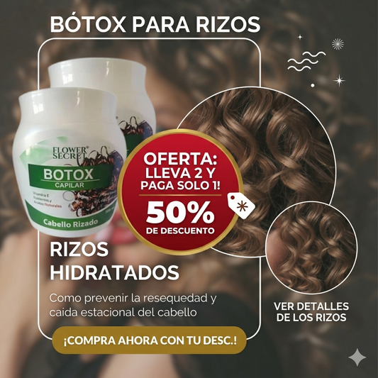 OFERTA 2X1 Botox capilar para Rizos🤯 - Hidratación Profunda 👩🏻‍🦱100% 💧