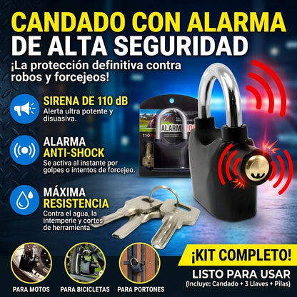 Candado Anti Robo Con Alarma