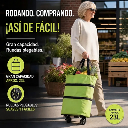 Bolsa Plegable Tipo Carrito Compras