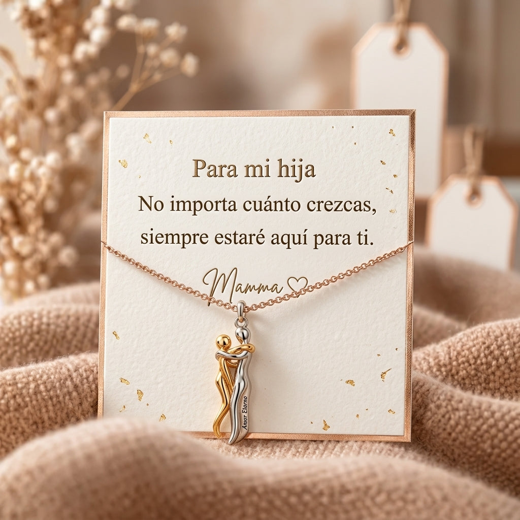 Collar 💞Abrazo Eterno Mama✨👩‍👦 Un abrazo para Siempre💗