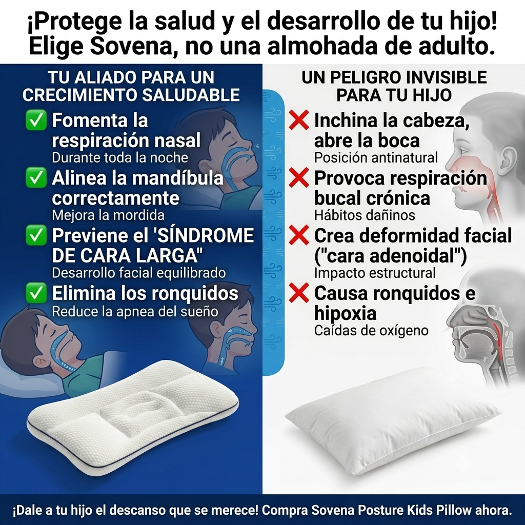 ProtecUltra® Almohada Terapia de Postura 🛡️para niños antironquido, 💤😴