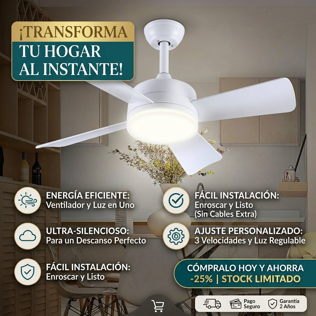 Socket Fanlight Ventilador💨 Con modos Luz🤯👌