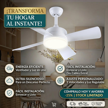 Socket Fanlight Ventilador💨 Con modos Luz🤯👌