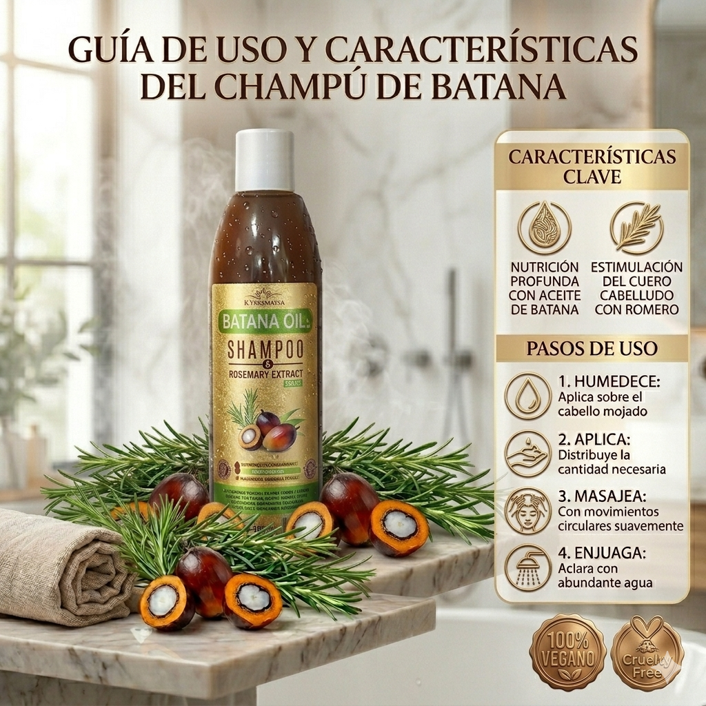 Shampo Batana Crecimiento Cabello: El secreto para un cabello largo, fuerte🔥💪🏻