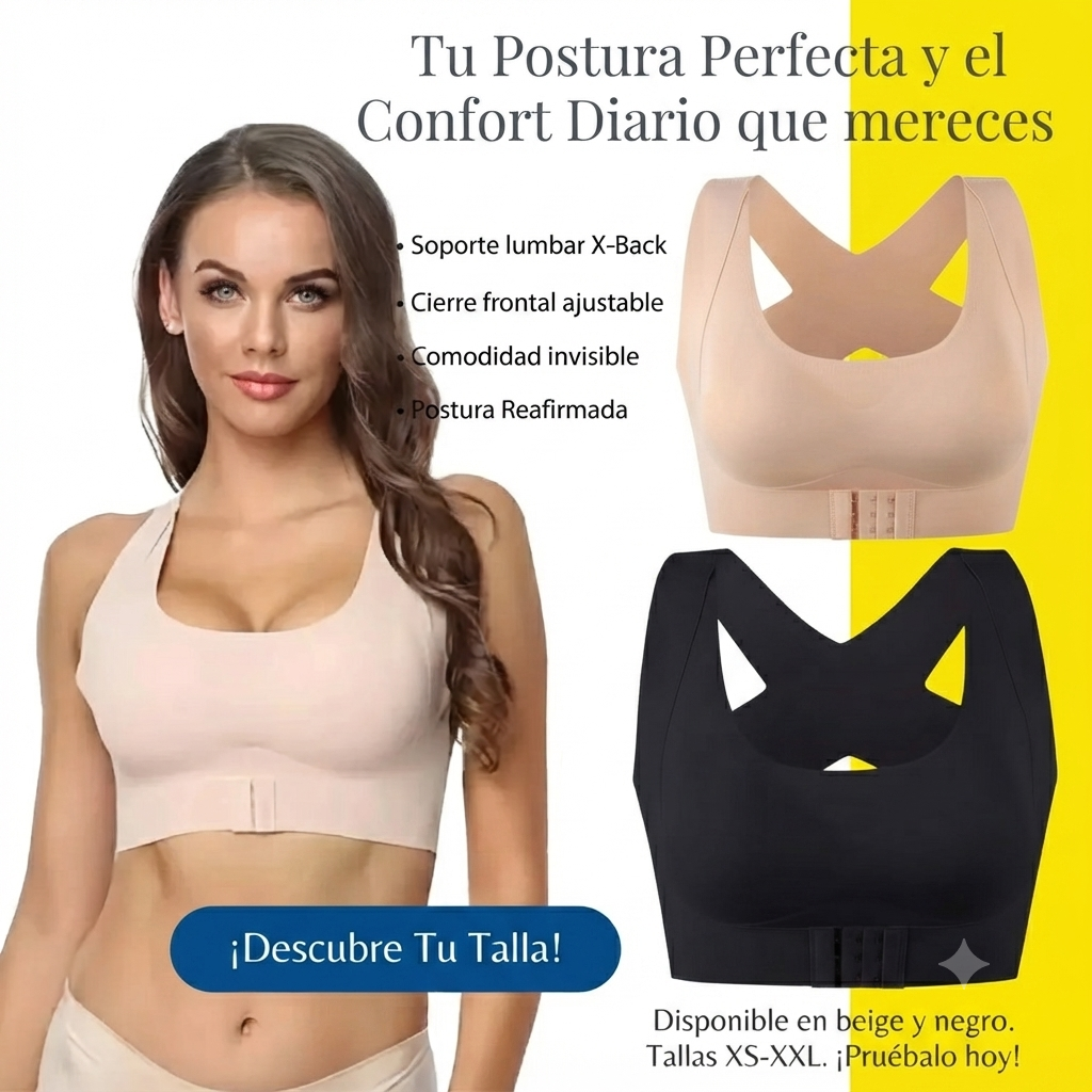 2x1 👉🏻OFERTA🔥 Sujetador Corrector de Postura con Espalda Cruzada 🔥🤯 Comodidad y Estilo
