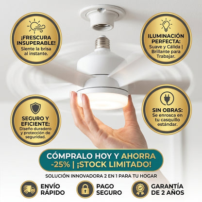 Socket Fanlight Ventilador💨 Con modos Luz🤯👌