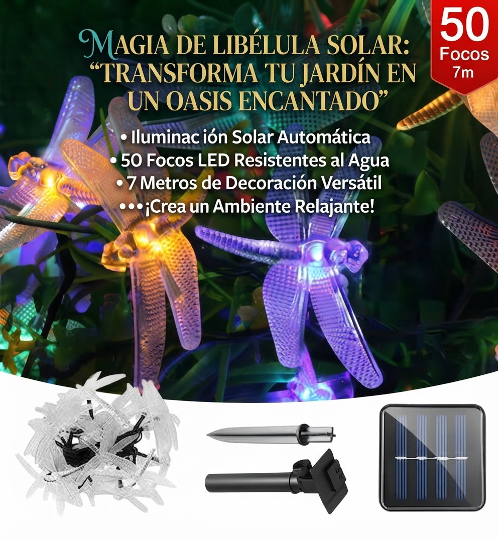 💫Guirnalda De Libelulas 👉🏻🏵️De Luces Led🌟