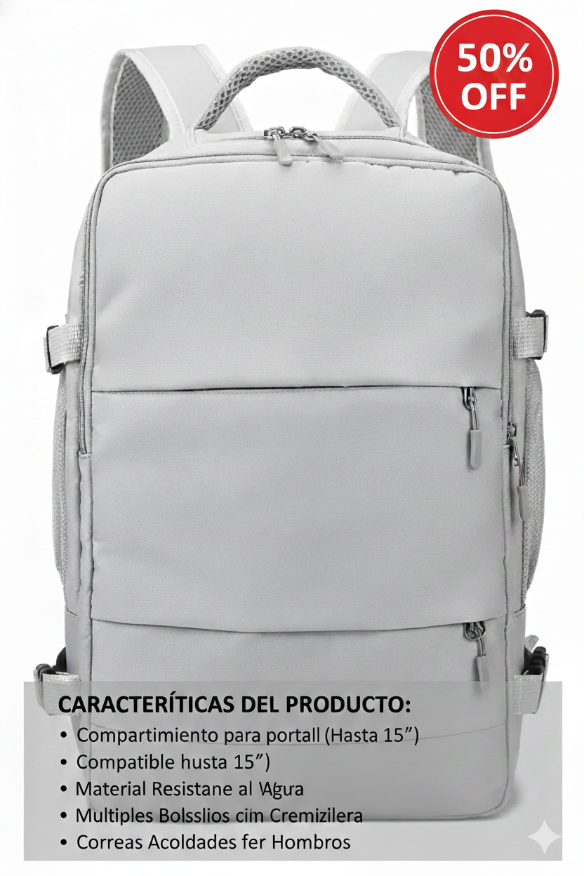 MOCHILA MULTIFUNCIONAL TIPO CABINA:🧳EQUIPAJE DE MANO, EXCURSIÓN Y MAS..