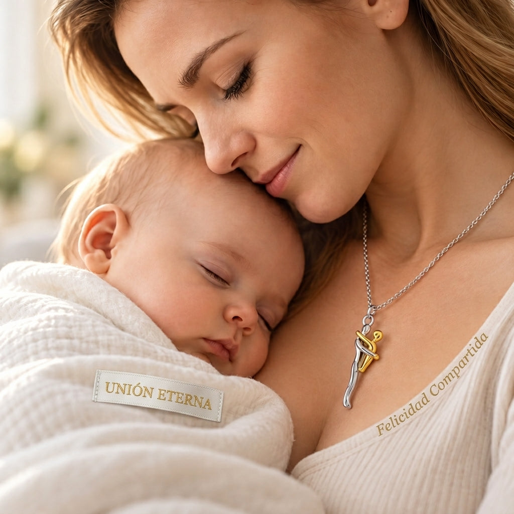 Collar 💞Abrazo Eterno Mama✨👩‍👦 Un abrazo para Siempre💗