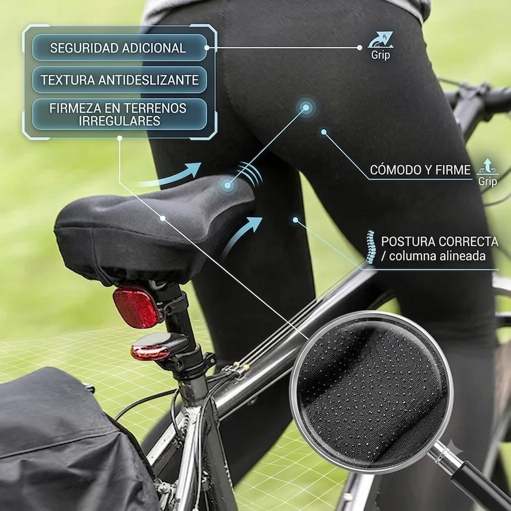 👉🏻🚴🏻Cobertor de Sillín Ergonómico con Gel — Instálalo en Segundos y Pedalea Sin Dolor🚴🏻