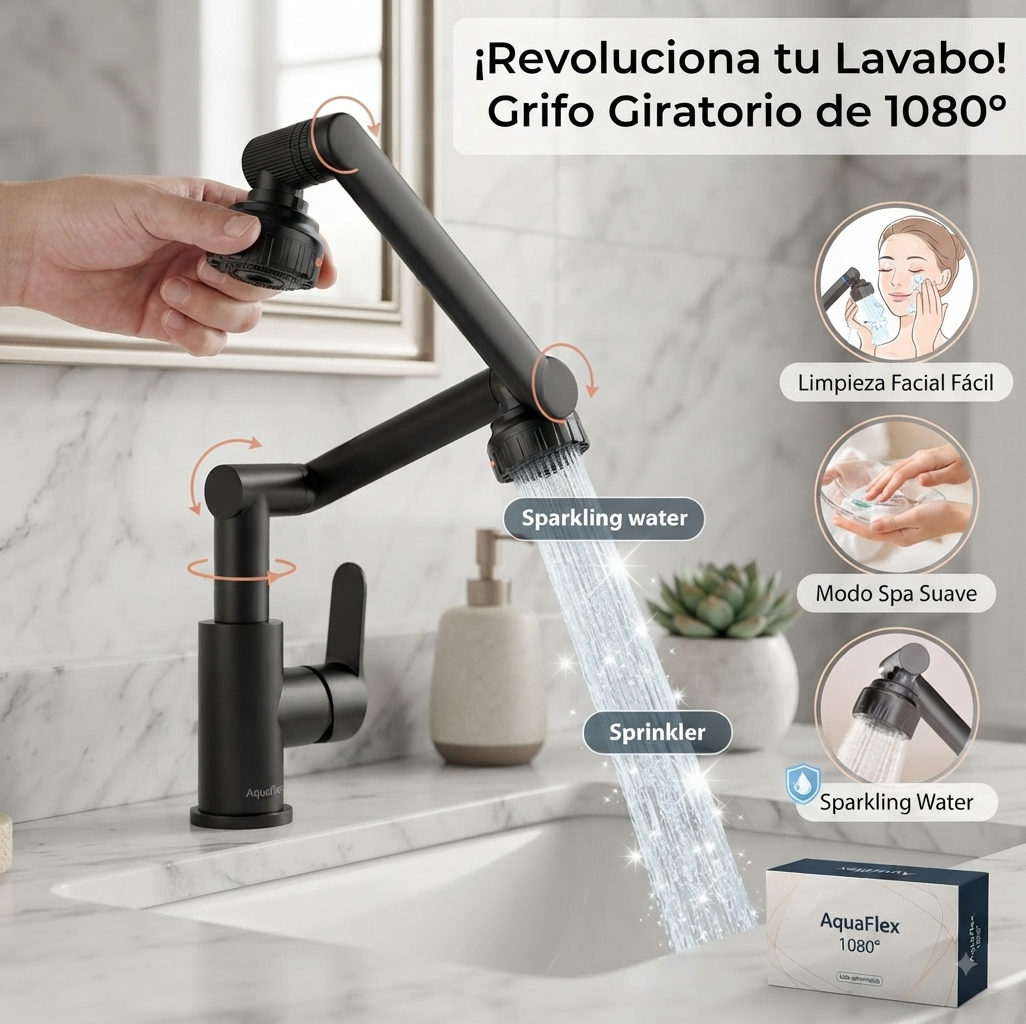 💧Grifo Monomando Giratorio  tipo Robot 180 Grados 😉: comodidad y estilo🔥