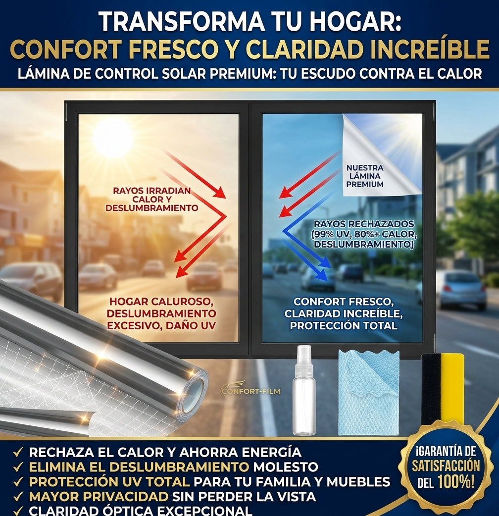 Film electrostático para vidrios