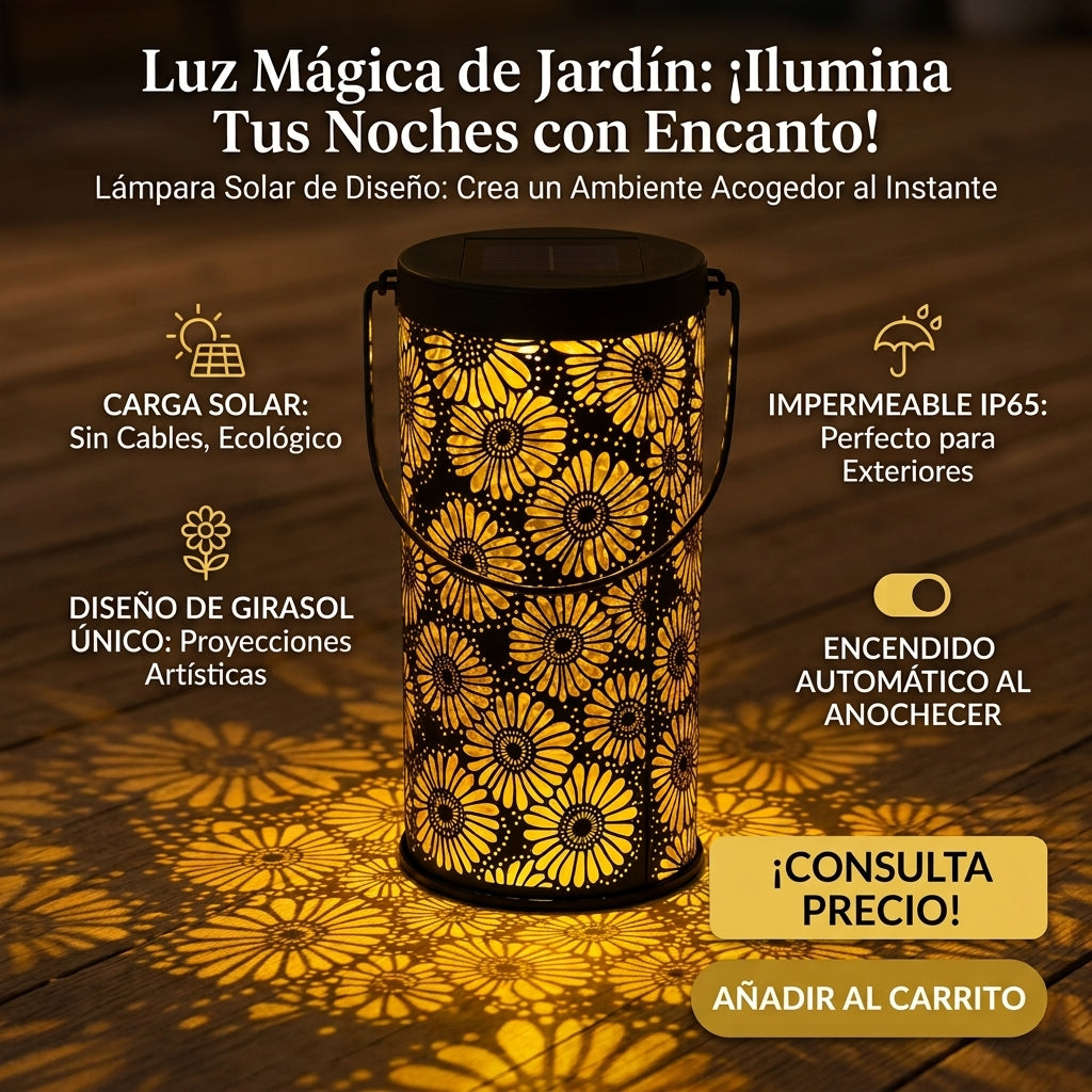 🌞👉🏻 Lamp Solar Exterior Jardín Girasoles🌻🤯