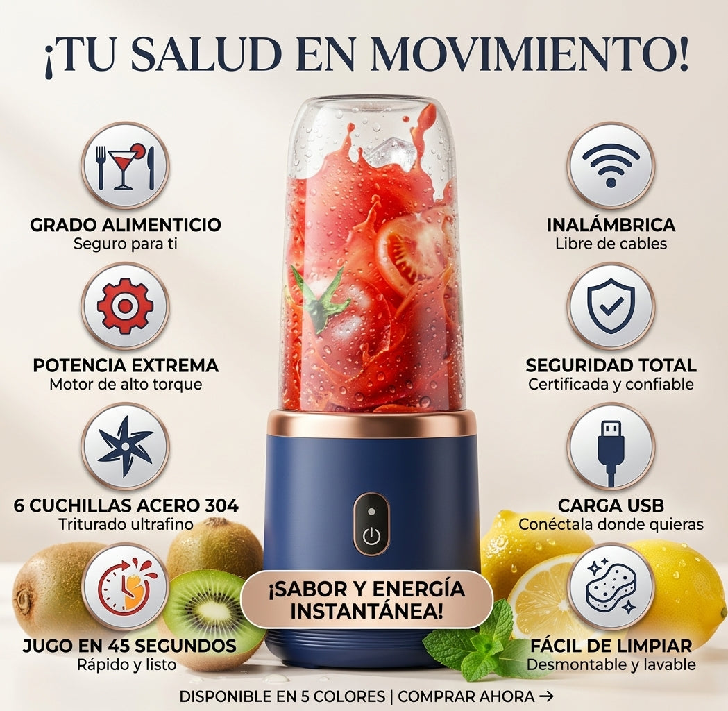 🍋‍🟩🍑🥤Mini Batidora 2 Vasos De 400ml🫟