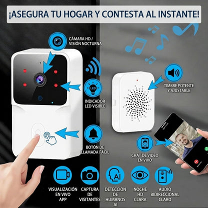 Timbre Inalambrico Con Camara Wifi