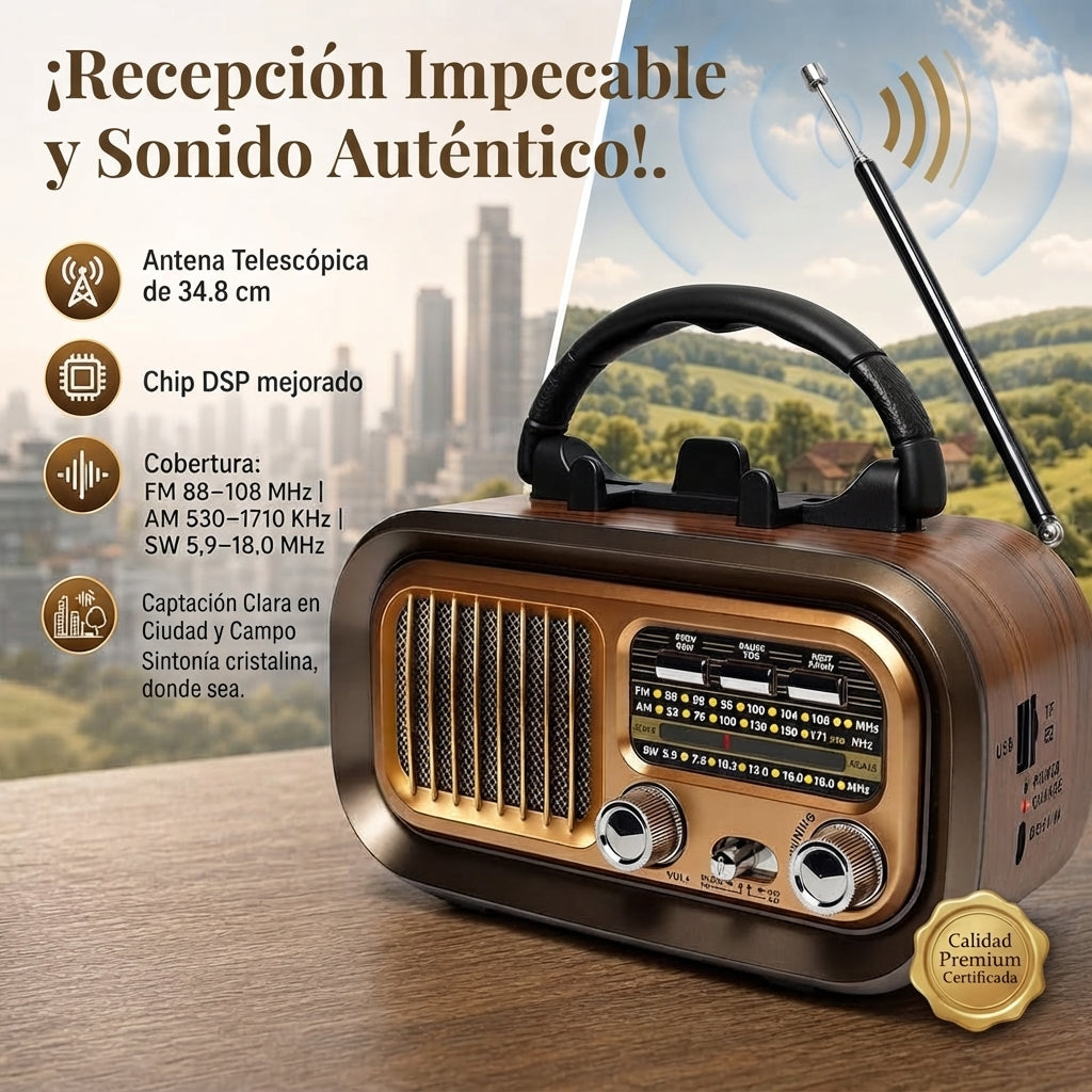 Radio vintage bluetooth MP3 - últimas unidades disponibles