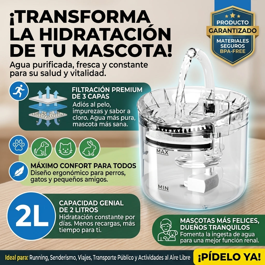 👉🏻💦Bebedero De Agua Para🐶 Mascotas🐕‍🦺🐈‍⬛ Hidratación Inteligente