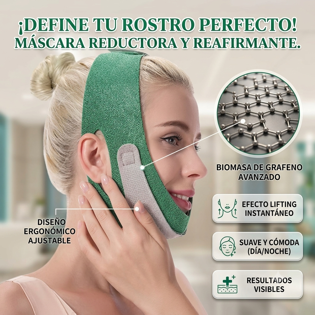 OFERTA 2X1🎁Reductor Mascarilla lifting 🔥facial Cinturón antipapada🤯
