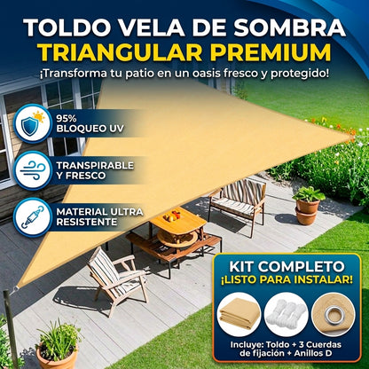 Toldo Vela Triangular 3.5 X 3.5 M