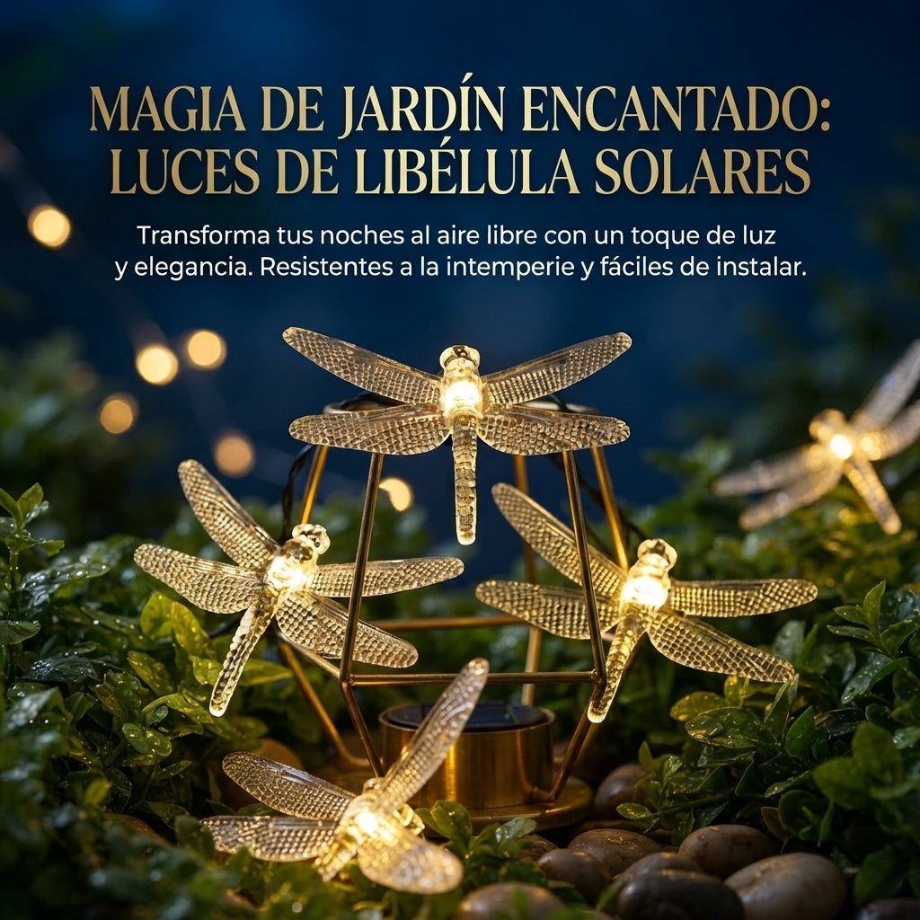 💫Guirnalda De Libelulas 👉🏻🏵️De Luces Led🌟