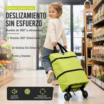 Bolsa Plegable Tipo Carrito Compras