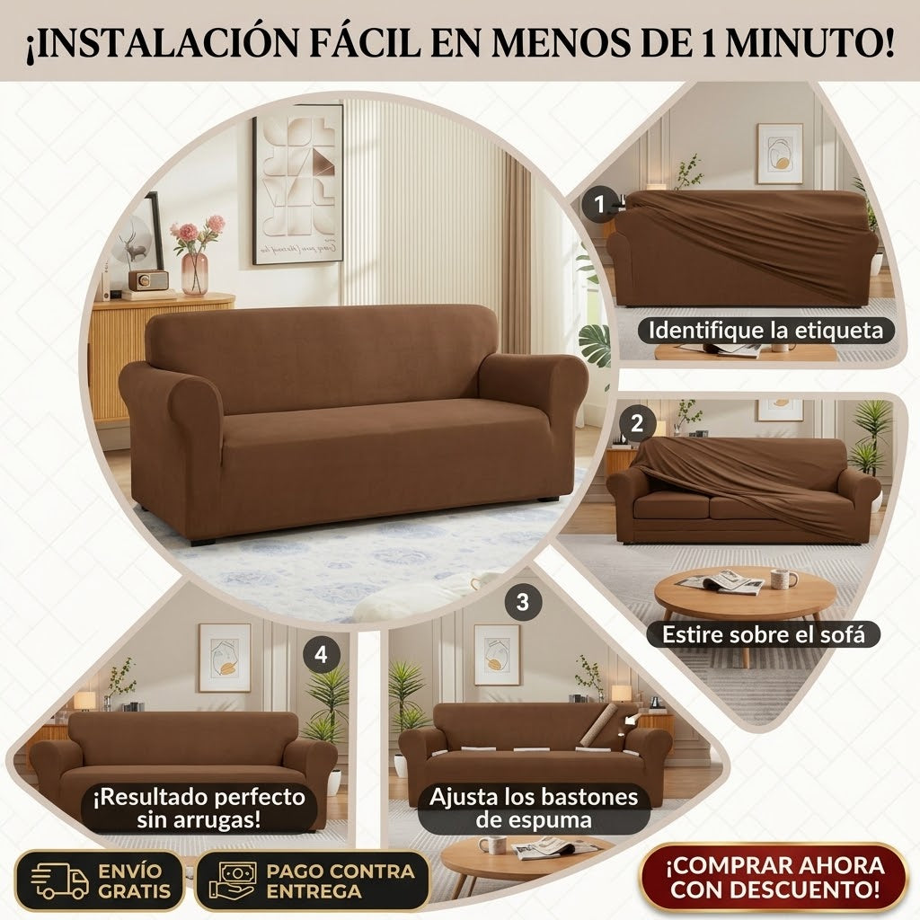 🛋️Funda Protectora Para Sofa De 3 Cuerpos✨👉🏡