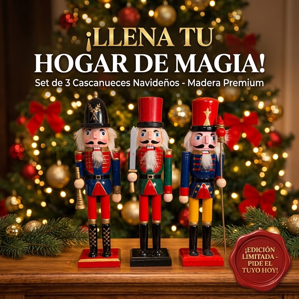 OFERTA ESPECIAL👉🤯 Pack 4 Cascanueces Navidenos Decorativos✨🎅