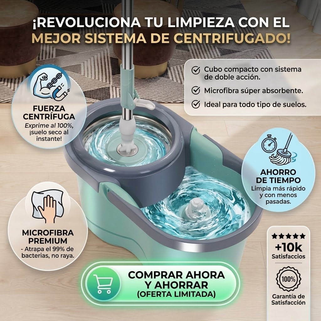 🫧Mopa Trapeador 👉🏻Giratorio 360🤯🧹Fácil sin Esfuerzo