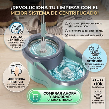 🫧Mopa Trapeador 👉🏻Giratorio 360🤯🧹Fácil sin Esfuerzo