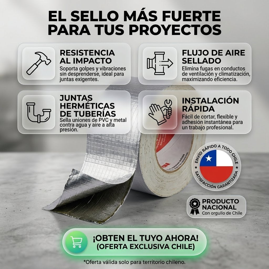 2X1 Cinta Tapagoteras Para Techo Adhesiva🚫💧
