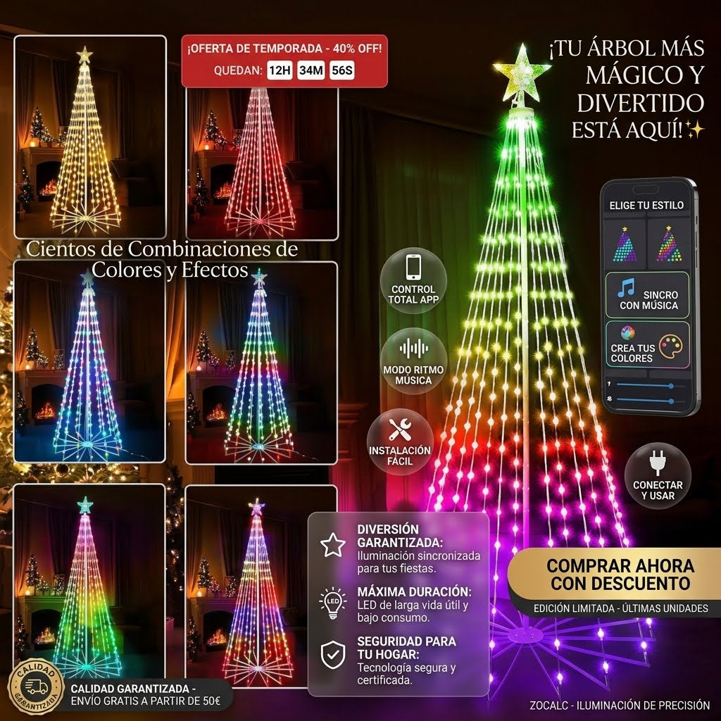 🌟Estrella Navideña Con Ramal 💫De Luces Led🤯🔥