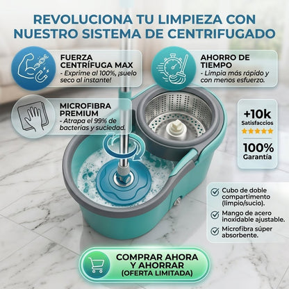 🫧Mopa Trapeador 👉🏻Giratorio 360🤯🧹Fácil sin Esfuerzo