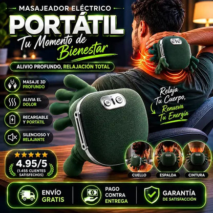 Brelley Masajeador eléctrico🔥 con terapia Termina y diseño de mano simulada... Alivio total 🤯