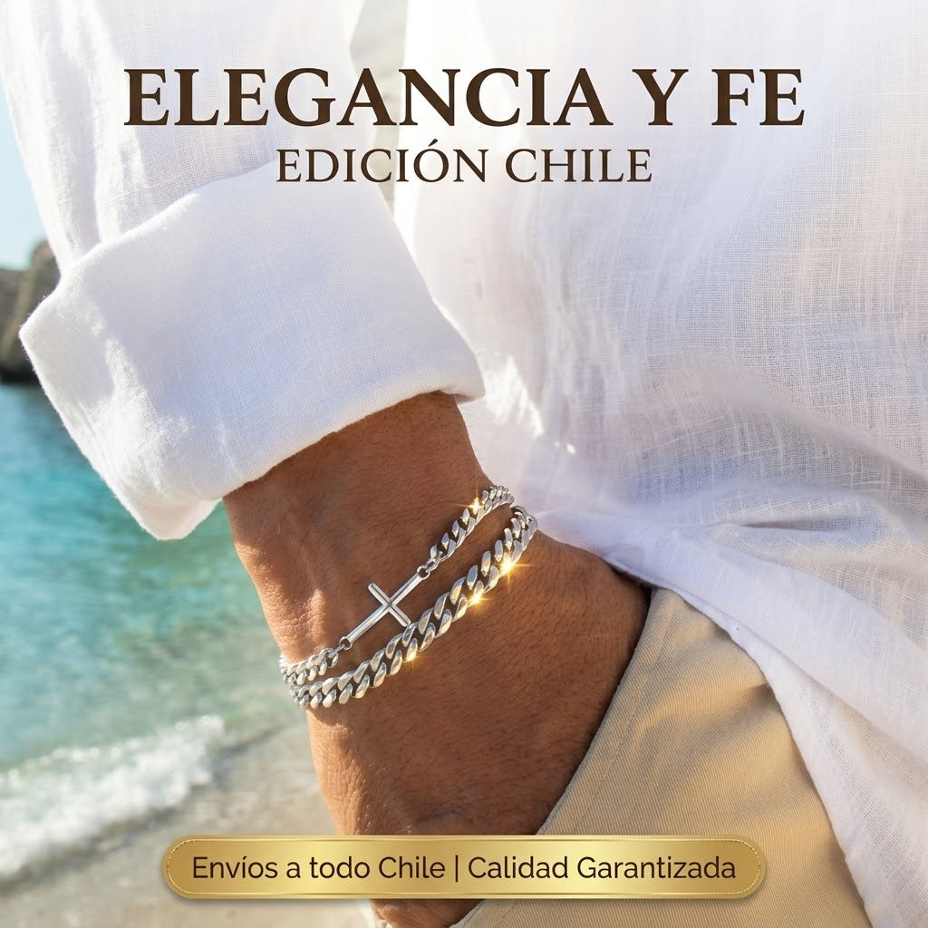 ⛓️🖤Pulsera Estilo 👉🏻Doble Cruz🔥😯